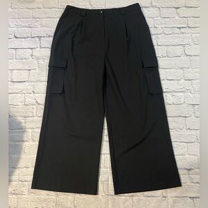 ASOS DESIGN tailored cargo pants in black